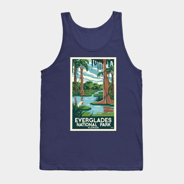 A Vintage Travel Art of the Everglades National Park - Florida - US Tank Top by goodoldvintage